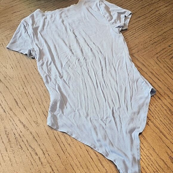 Light blue ribbed bodysuit size M - Picture 6 of 9